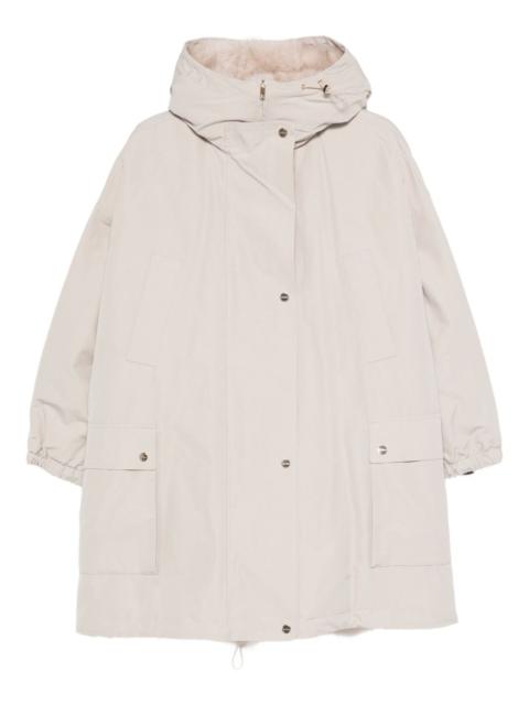 Max Mara Studio flap-pocket hooded coat