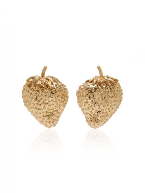 Cult Gaia Strawberry Gold-Tone Earrings gold