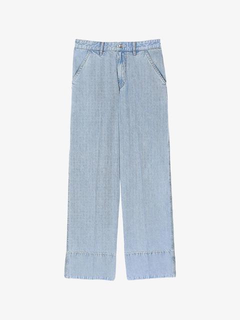 Sandro Wide-Leg Mid-Rise Baggy Jeans