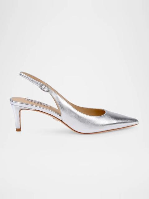 BADGLEY MISCHKA Ruthie II 55MM Patent Leather Slingback Pumps