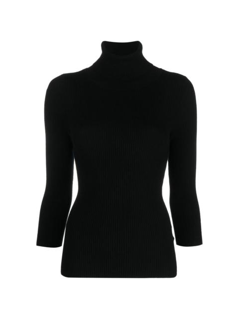 Aspesi ribbed-knit roll-neck knitted top