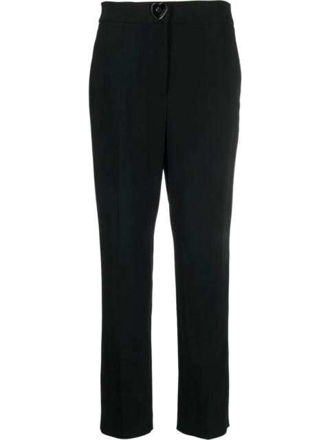 Moschino heart button detail trousers