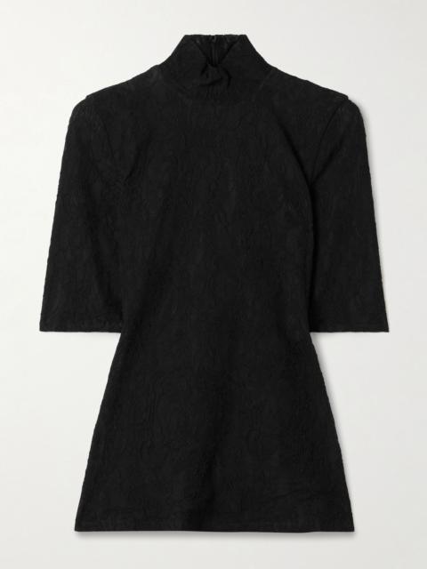 Stella McCartney Stretch recycled corded lace top Black