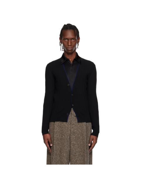 Dries Van Noten Black Wool Cardigan