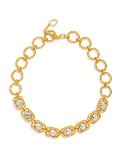Oscar de la Renta Women's 24K-Gold-Plated Brass & Glass Crystal Necklace - Crystal