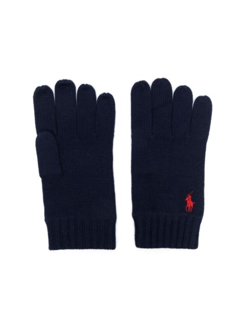 Polo Ralph Lauren logo-embroidered wool gloves