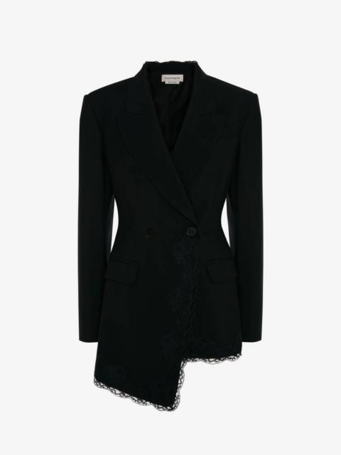 Alexander McQueen Double-breasted Wool Jacket in Black