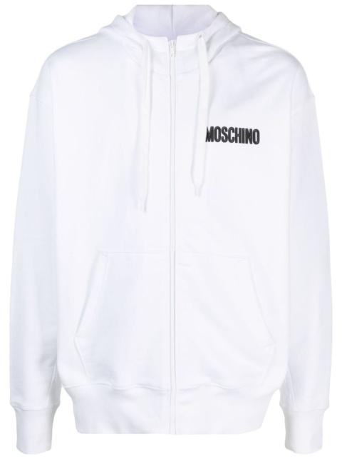 Moschino teddy-print cotton hoodie