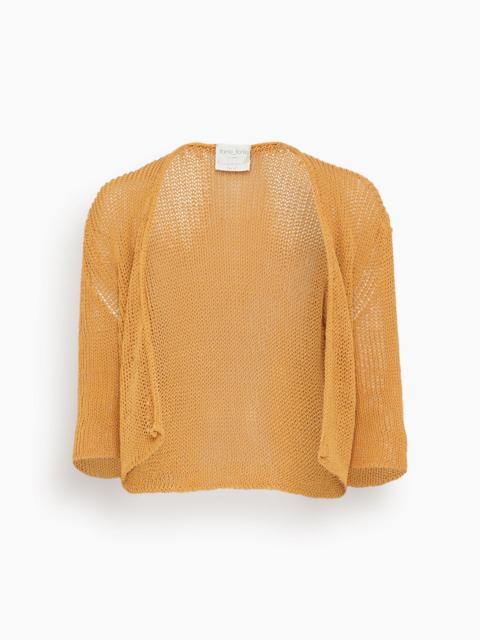 forte_forte Gummy Organic Cotton Blend Rib Knit Cardigan in Grano