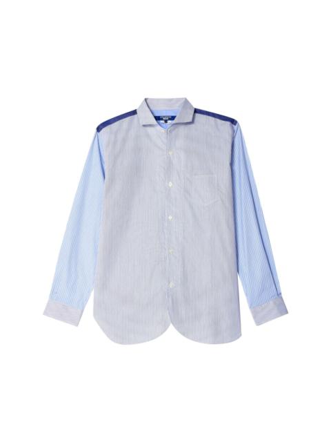 patchwork striped cotton shirt