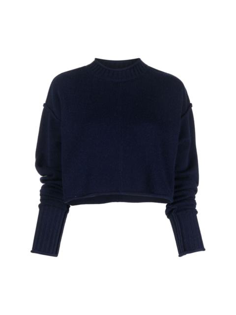 ribbed-knit cropped jumper