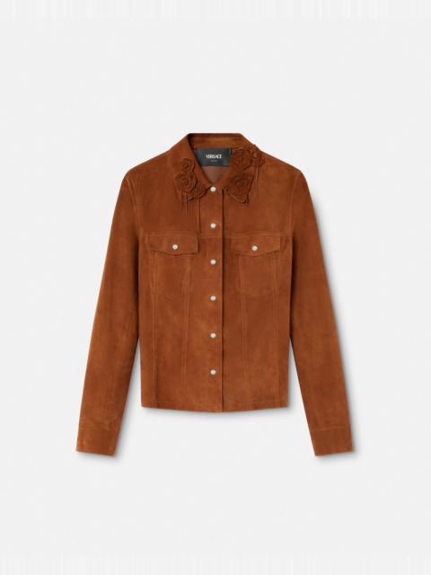 VERSACE Floral Suede Jacket