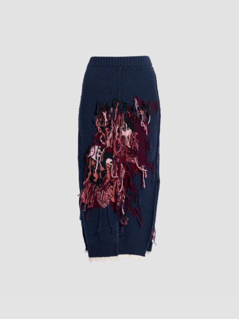 Erdem INTARSIA WOOL SKIRT