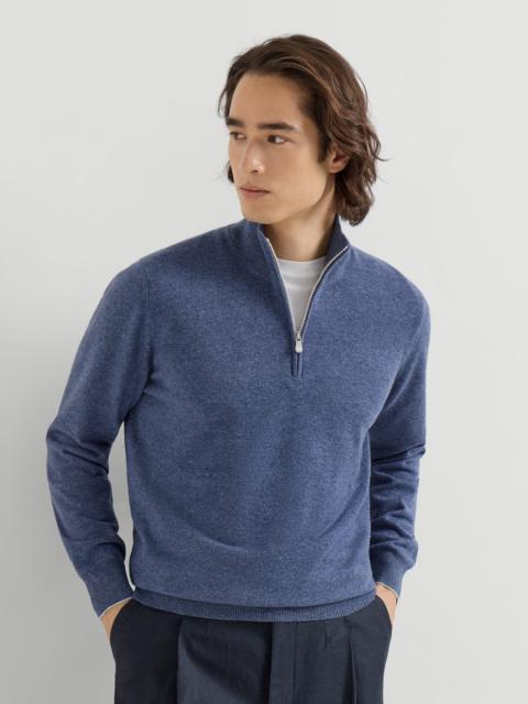 Brunello Cucinelli Cashmere sweater with half zip