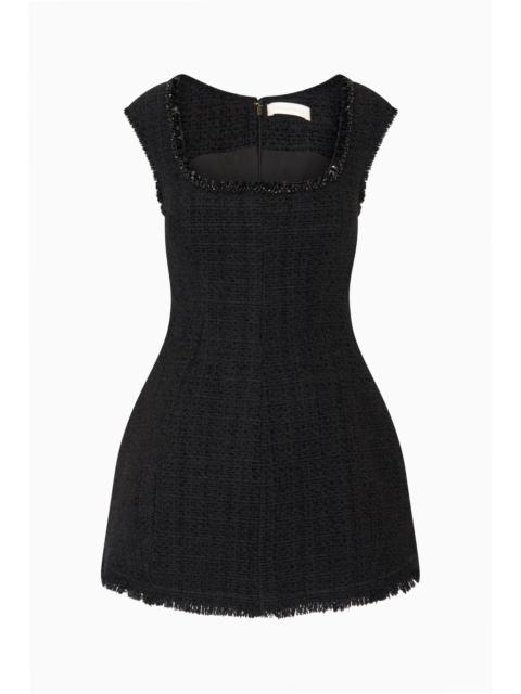 LoveShackFancy Latasha Embellished Tweed Mini Dress