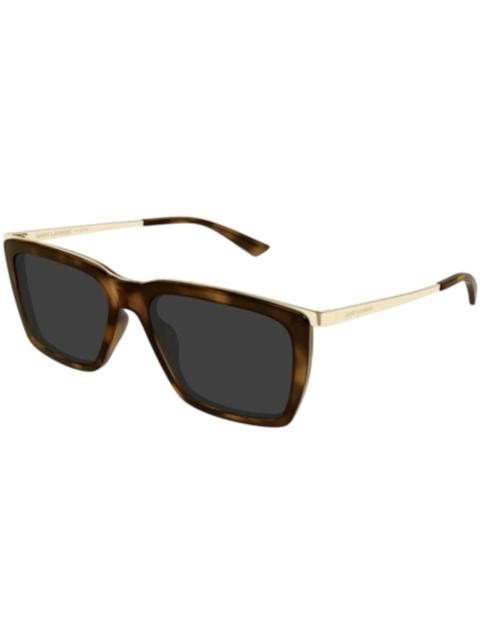 SAINT LAURENT Saint Laurent Square Sunglasses Havana Gold Grey/-Grey (SL 765-004)