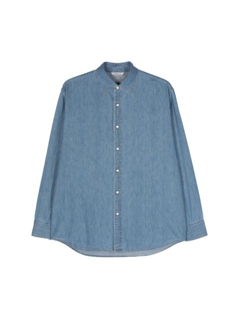 press-stud denim shirt