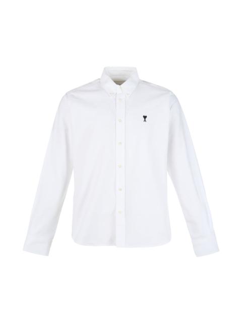 AMI Paris Contrasted Button-Down Collar Long Sleeve Shirt