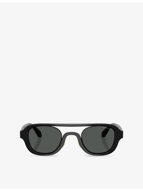 GIORGIO ARMANI AR8247 Irregular-Frame Acetate Sunglasses