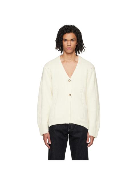 Helmut Lang Off-White Tailored Cardigan