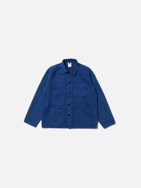 Nudie Jeans Buddy Herringbone Chore Jacket Blue