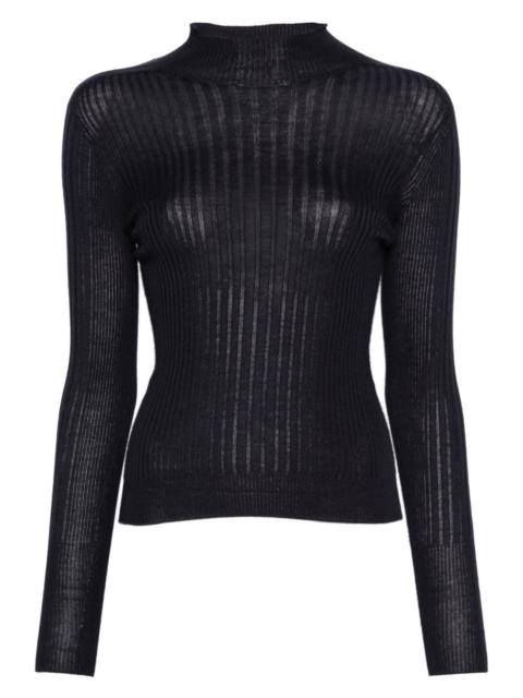 PESERICO ribbed mock-neck top