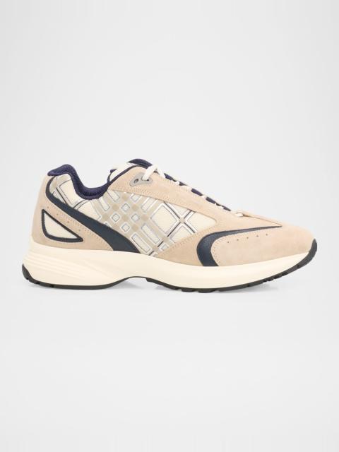 Burberry Men's Eclipse Nylon, Suede and Leather Sneakers