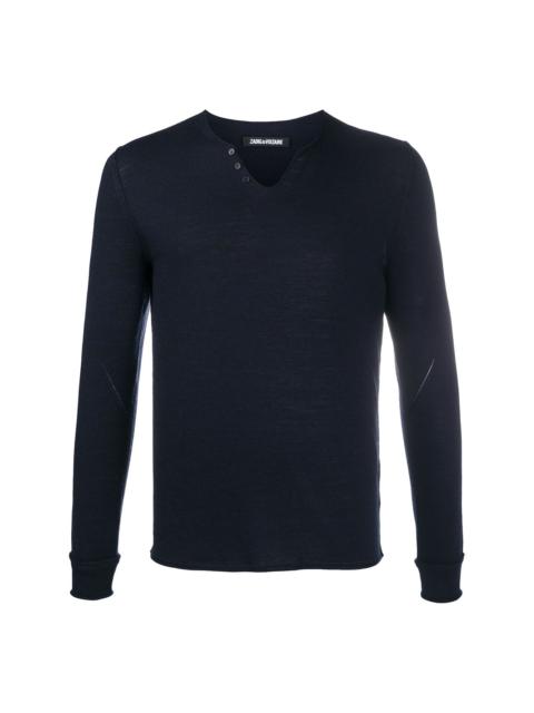 Zadig & Voltaire Monastir Henley-neck sweater