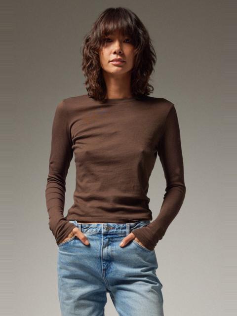 SPRWMN COTTON JERSEY LONG SLEEVE BABY TEE