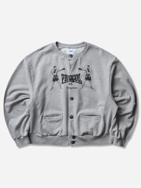 Protocol Index Men's Sweatshirt Cardigan Melange Grey