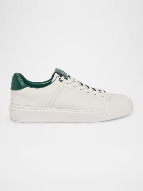 Balmain Men's B-Court Calfskin Low-Top Sneakers