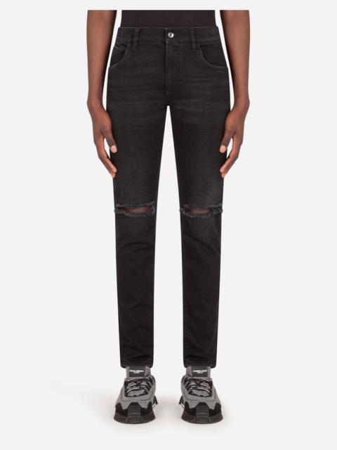Dolce & Gabbana Washed black skinny stretch jeans