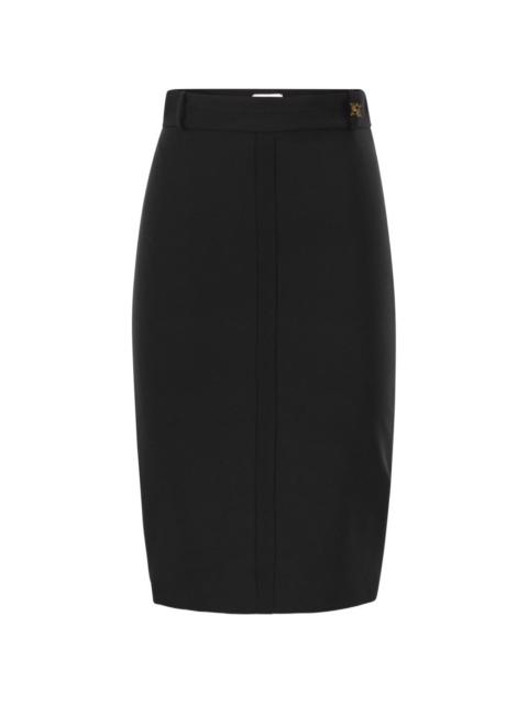 ELISABETTA FRANCHI logo-detail midi skirt