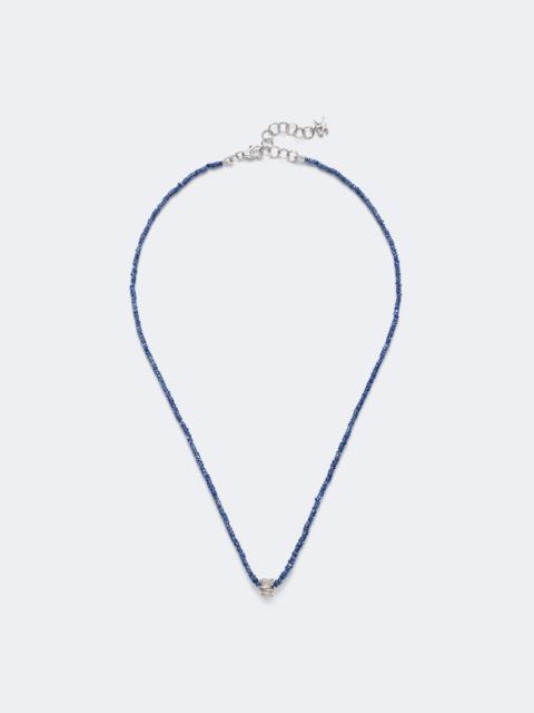 SUZANNE KALAN Infinite 18kt white gold beaded necklace with sapphires and diamonds