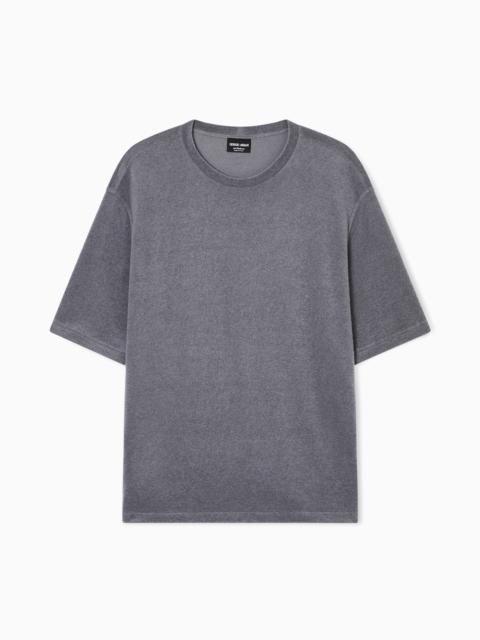 GIORGIO ARMANI CREW-NECK T-SHIRT IN PURE CASHMERE JERSEY