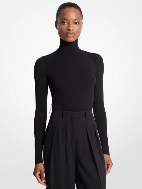 MICHAEL KORS COLLECTION Stretch Viscose Turtleneck Bodysuit