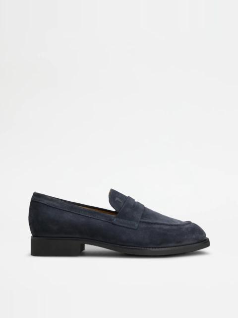 TOD'S LOAFERS IN SUEDE - BLUE