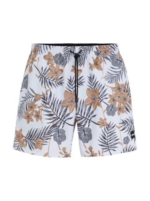 BOSS FULLY LINED SWIM SHORTS WITH SEASONAL PRINT