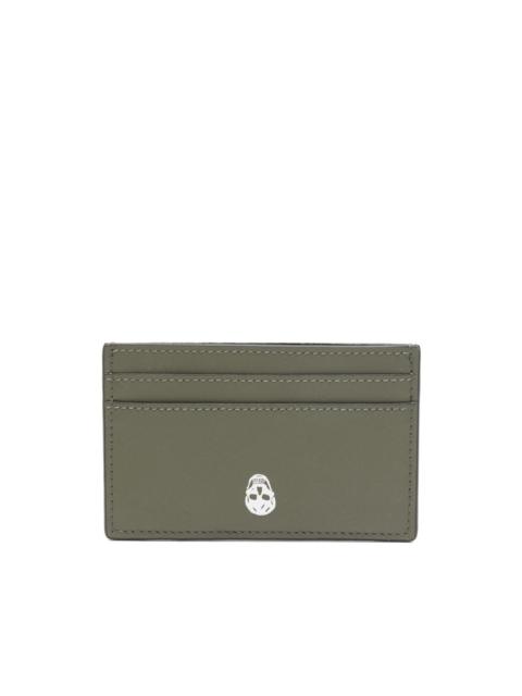 Alexander McQueen logo Skull leather card holder