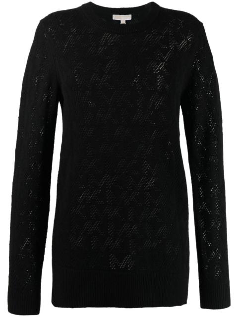 MICHAEL KORS logo-knit long-sleeve jumper