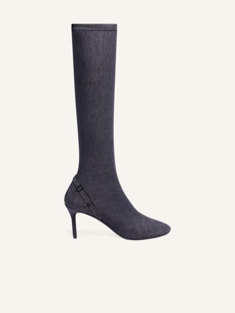 courrèges OBLIQUE DENIM BOOTS