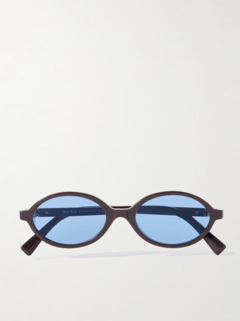 Miu Miu Oval-frame Acetate Sunglasses