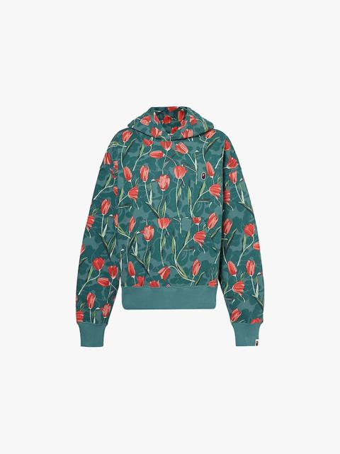 Tulip Camo oversized cotton-jersey hoody