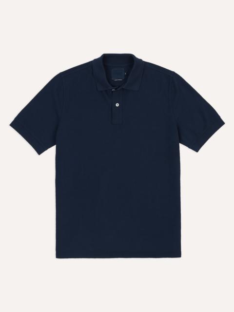 Drake's Dark Navy Piqué Cotton Polo Shirt
