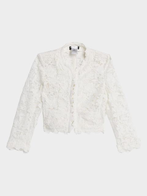 GENERATION LOVE Myra 3D Butterfly Lace Guipure Cropped Jacket