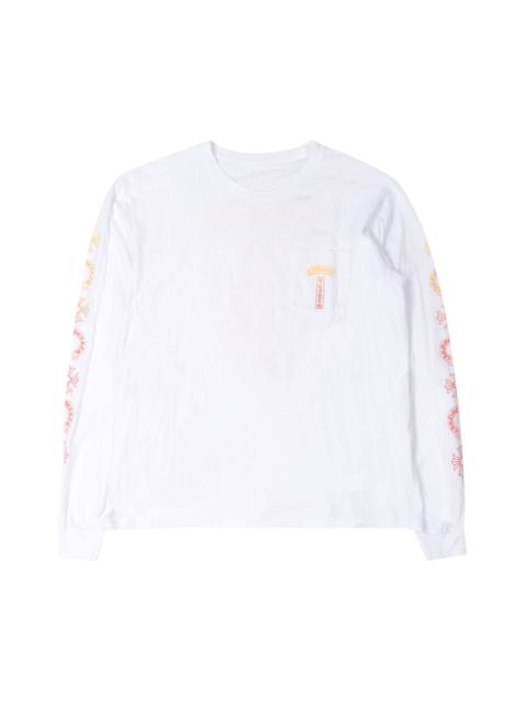 Chrome Hearts Chrome Hearts Gradient T-Bar Motif Pocket Long-Sleeve 'White'