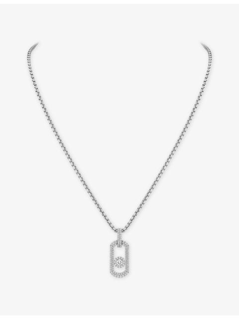 MESSIKA So Move Pave 18ct White-Gold And 1.14ct Diamond Pendant Necklace