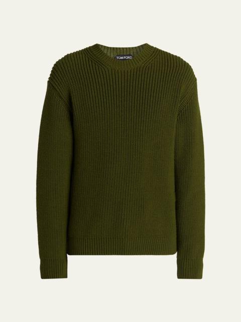 TOM FORD Men's Crewneck Merino Wool Sweater