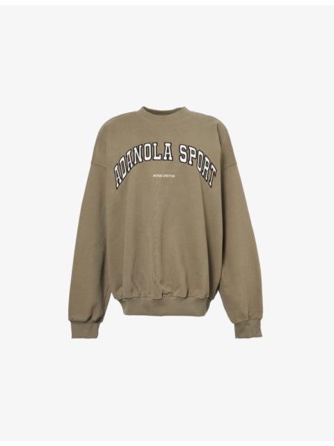 ADANOLA Logo-Embroidered Relaxed-Fit Cotton Sweatshirt