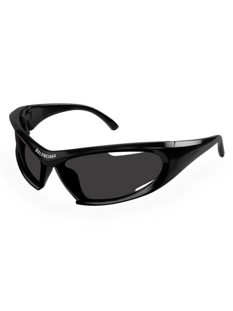 BALENCIAGA Men's Dynamo 78MM Geometric Sunglasses - Black Dark Grey